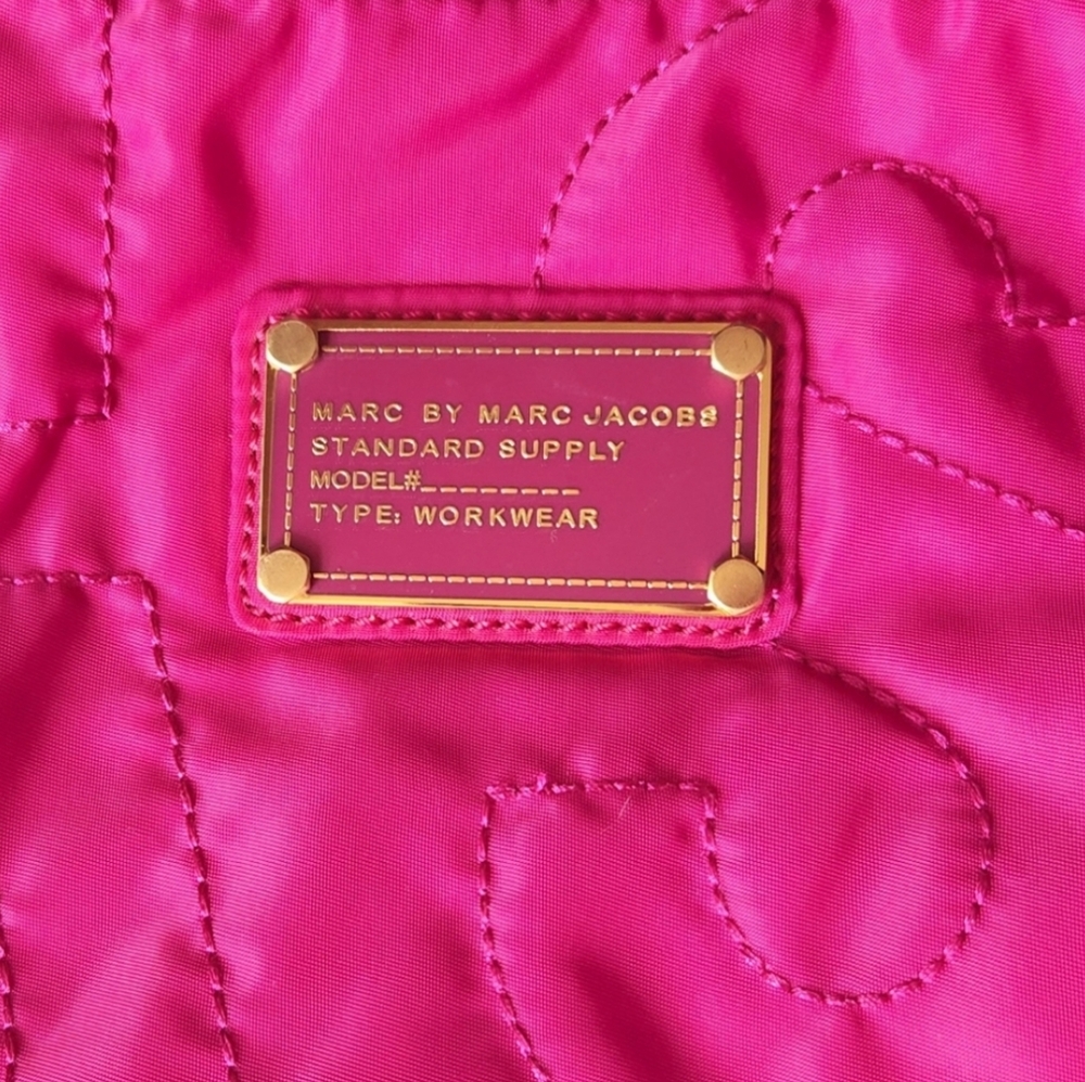 Marc Jacobs XL Quilted Tote Bag Laptop Pink Purple